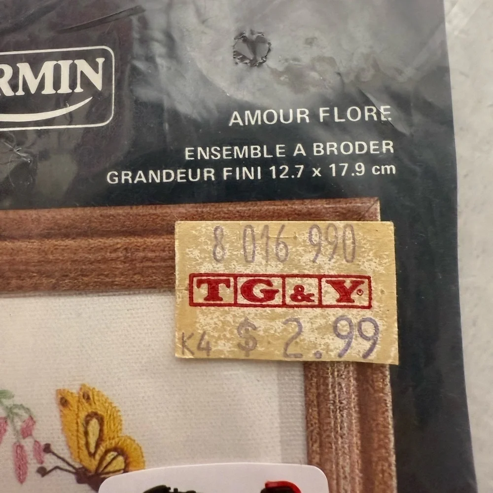 Floral Embroidery Kit with Love Design
